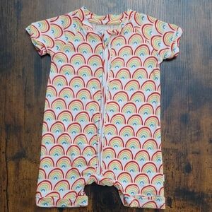 VGUC Little Sleepies Play Line shorty 3-6mo rainbows gender neutral multicolored